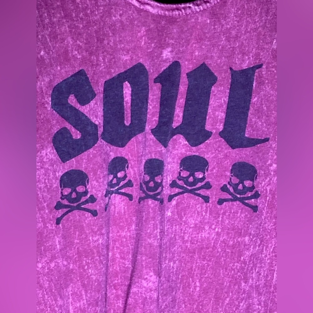 Soul Cycle Skull Logo Distressed Spin Tank Top Size M